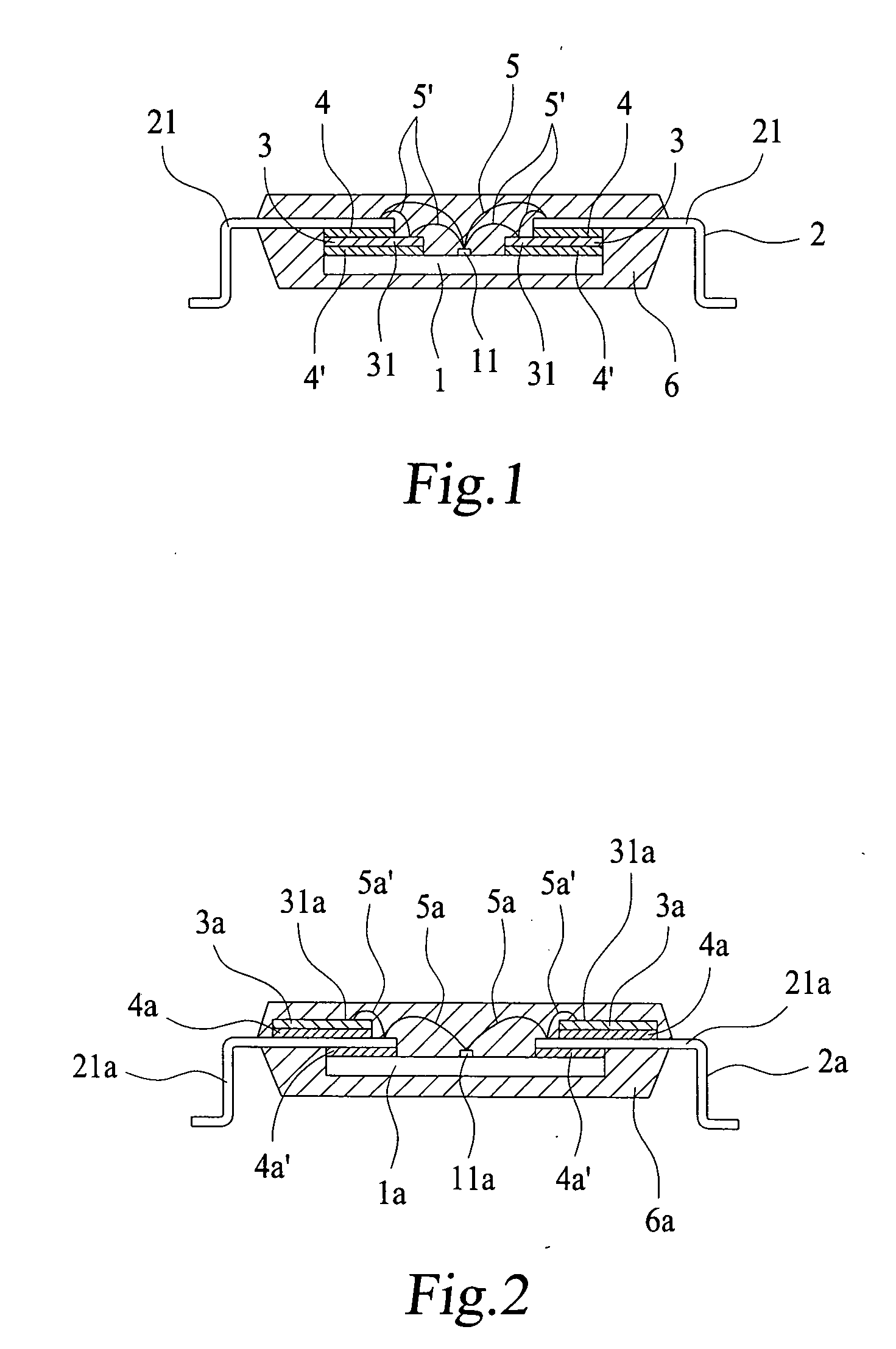 Packaged chip capable of lowering characteristic impedance