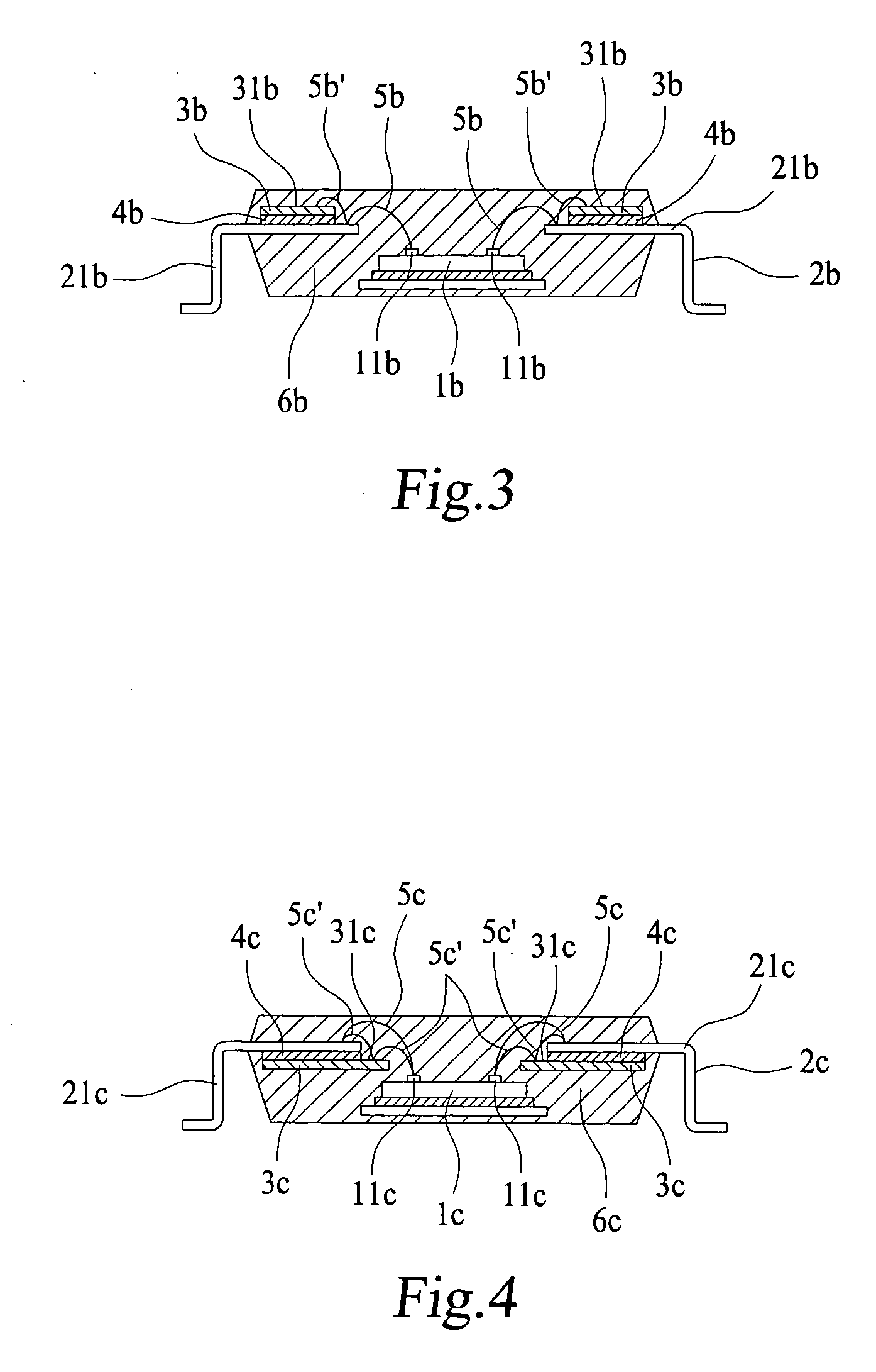 Packaged chip capable of lowering characteristic impedance