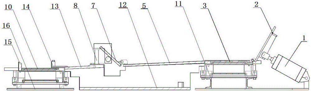 Automatic disk replacement transmission device for I-shaped wheel of take-up machine