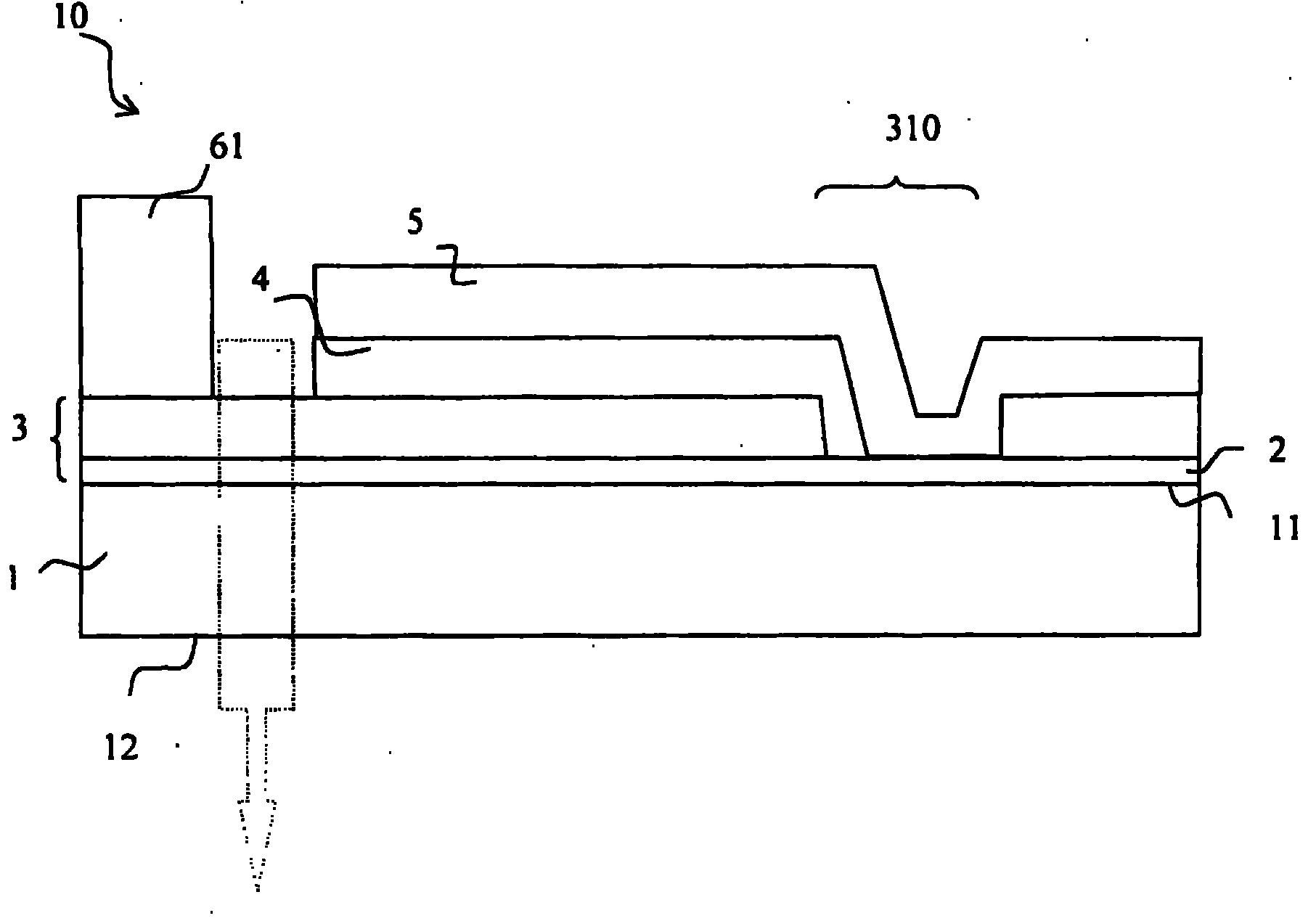 Substrate for an organic light-emitting device, and organic light-emitting device incorporating it