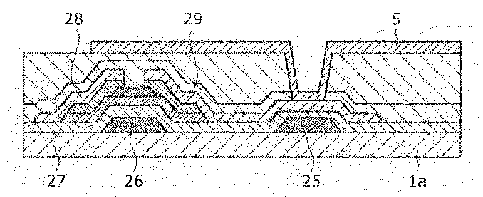 Electrode of aluminum-alloy film with low contact resistance, method for production thereof, and display unit