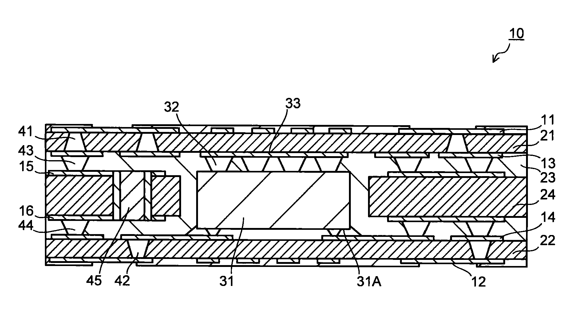 Electronic component built-in wiring board and method for radiating heat generated at the same