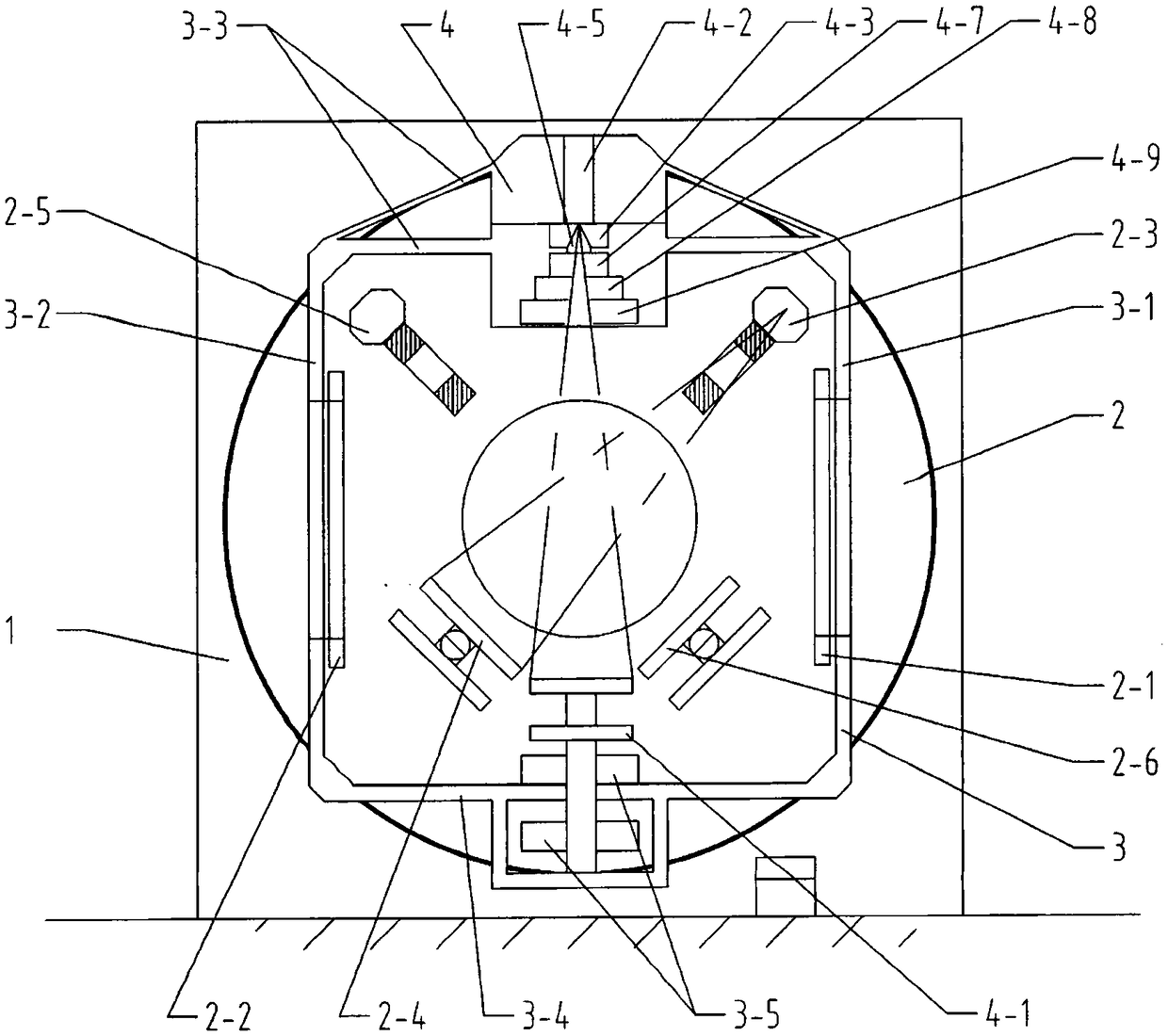 Accelerator non-coplanar radiation therapy device based on compound dual rotating rack