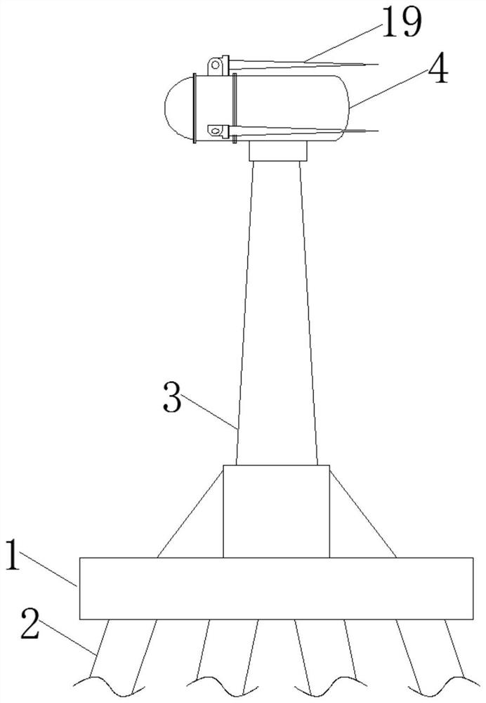 A typhoon-resistant marine wind power generation platform with foldable blades