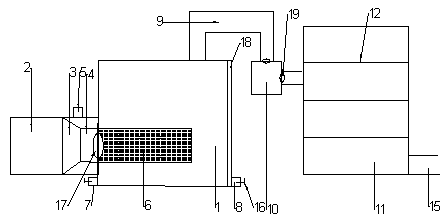 Chemical exhaust gas filtering and discharging device