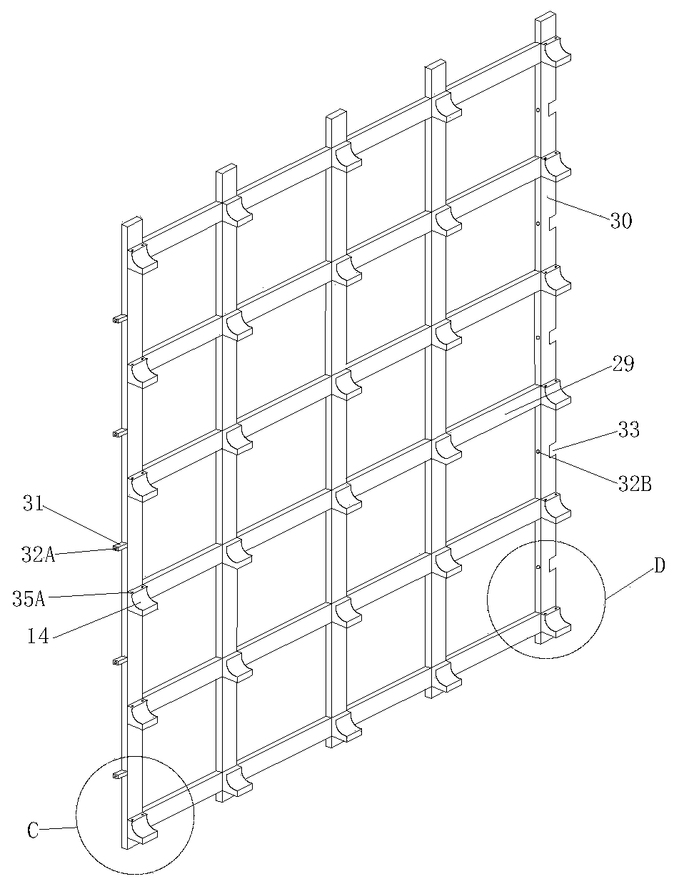 Long and narrow deformation joint of double shear wall and construction method