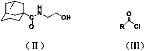 2-(1-adamantanecarboxamido) ethyl formate compound and preparation method and application thereof