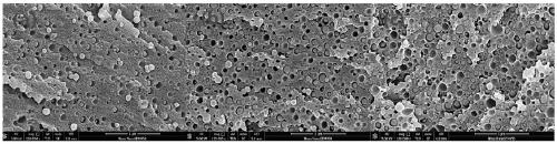 High-toughness epoxy resin composite material with microcosmic polymer nanostructures