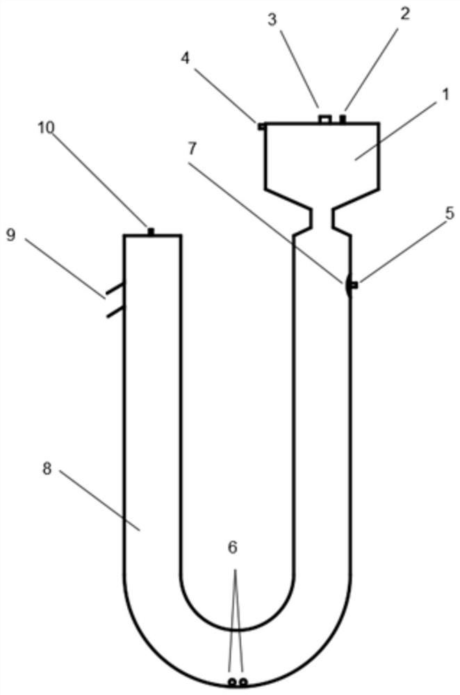 U-shaped structure uranium washing device and method