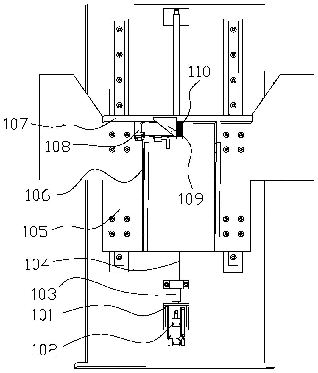 Positioning mechanism of household appliance panel riveting device