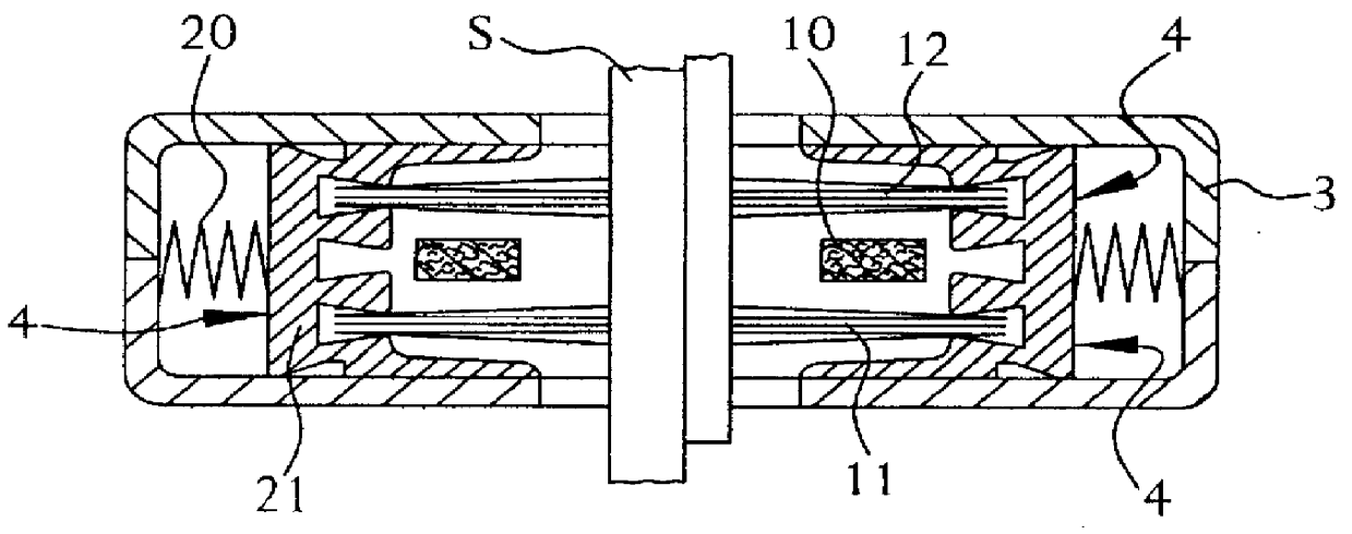 Brushing device for lubricating and cleaning guide and/or drive elements