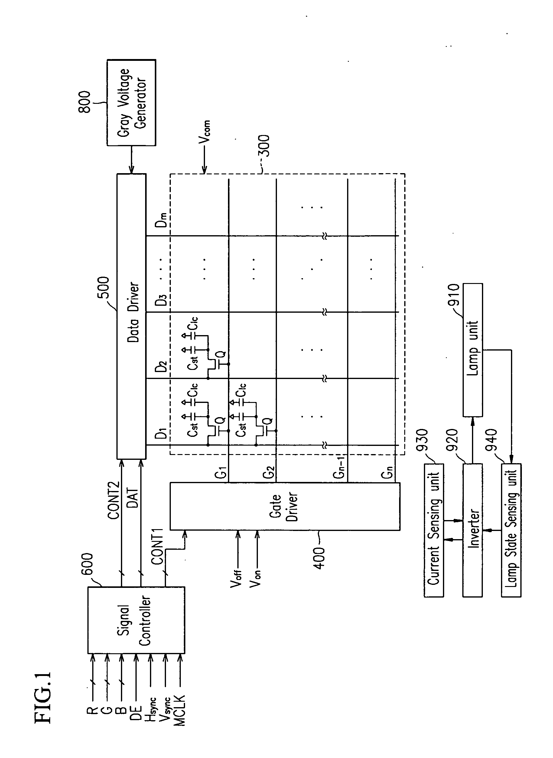 Driving device of light source for display device