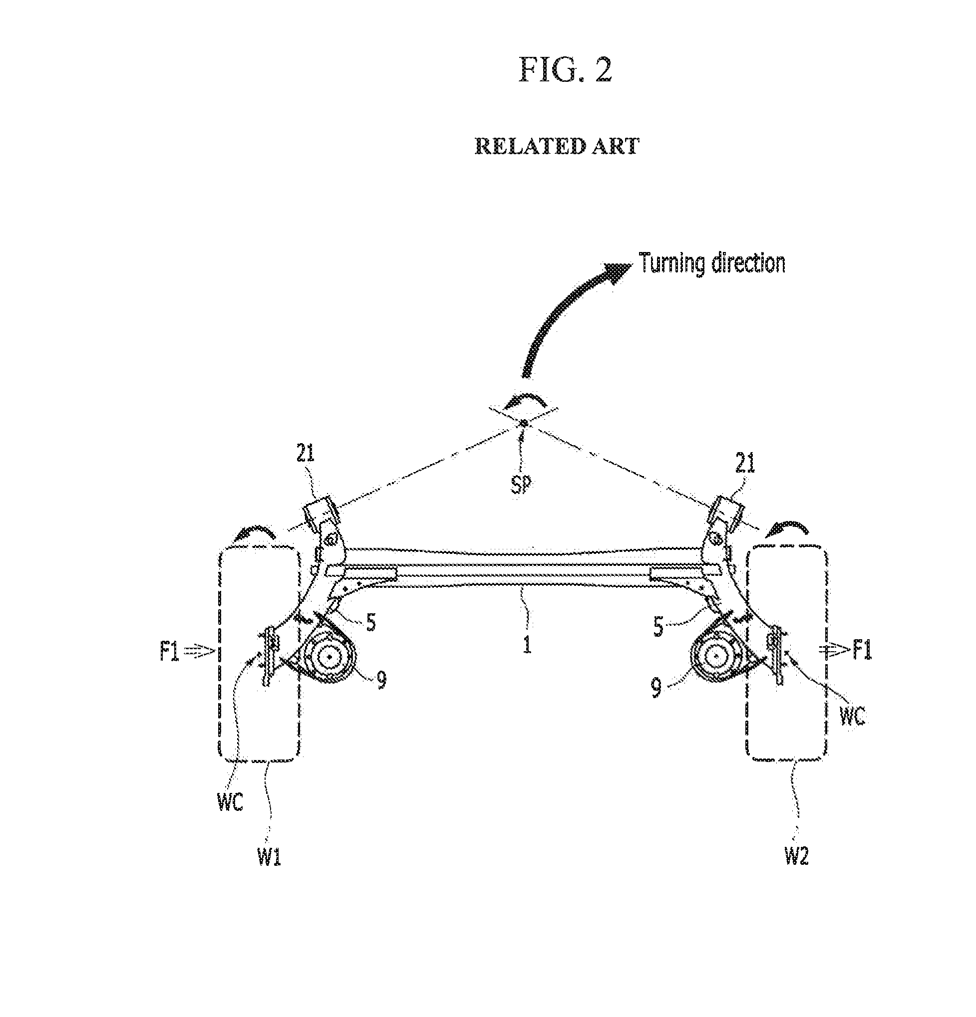 Coupled torsion beam axle type suspension system