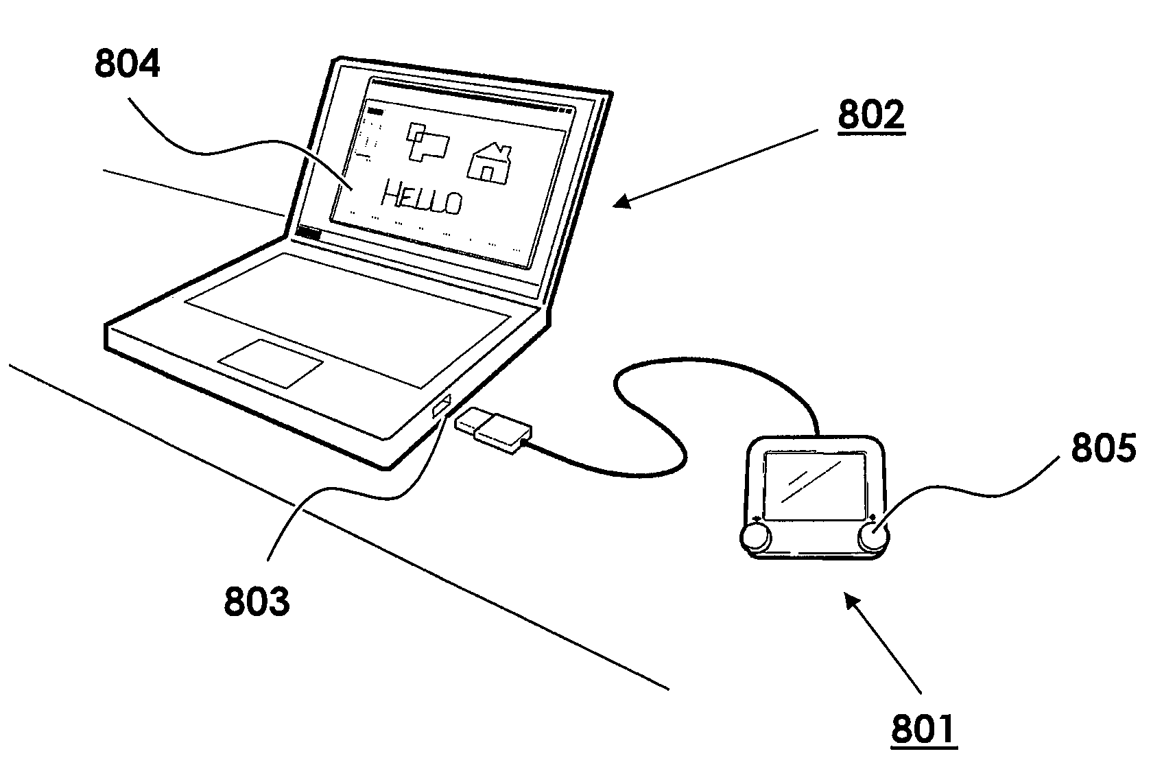 Portable, Computer-Peripheral Apparatus Including a Universal Serial Bus (USB) Connector