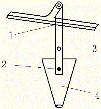 One-key dropping-type mine vehicle device