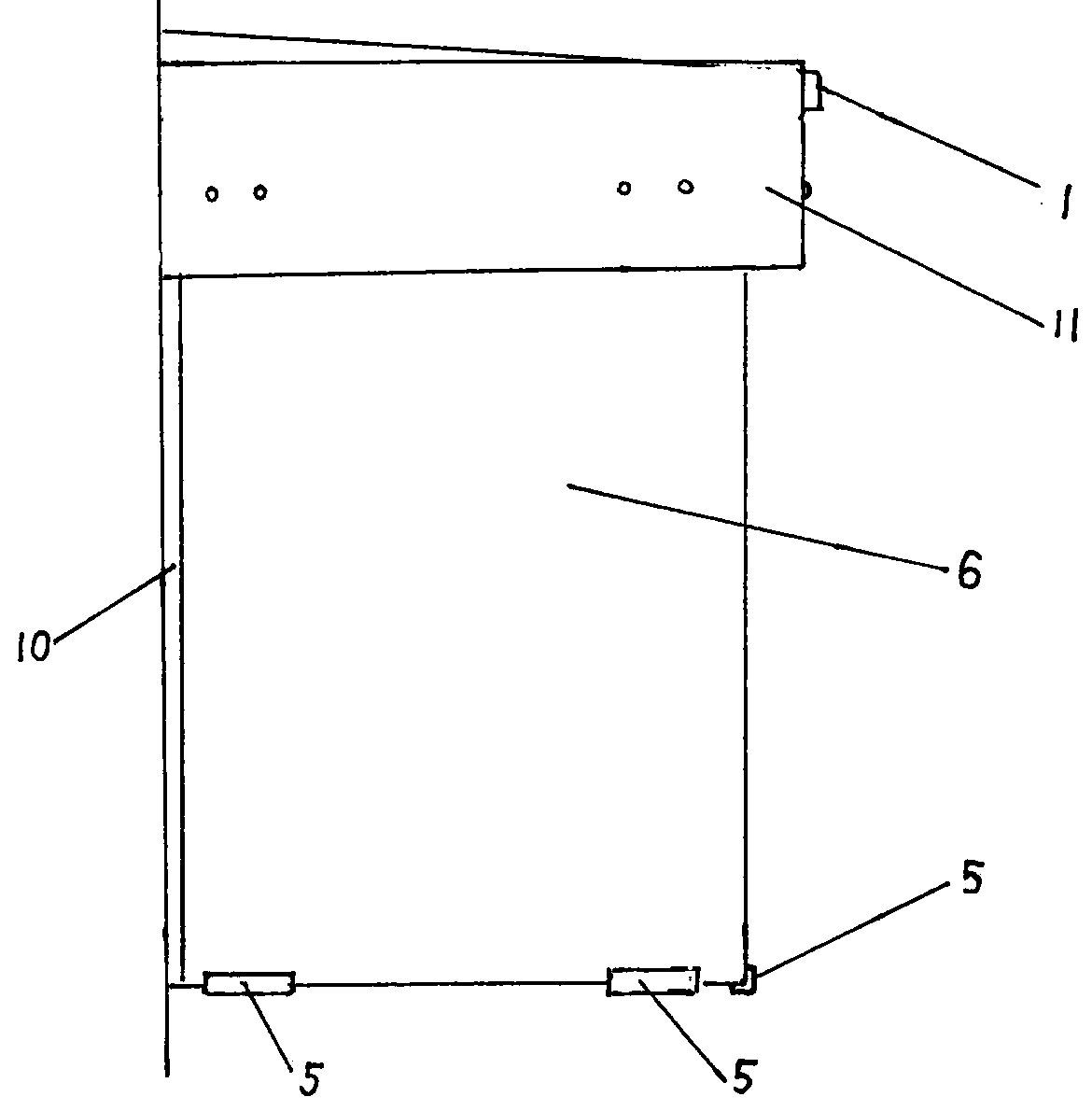 A type of exterior window without a sash and an outer frame