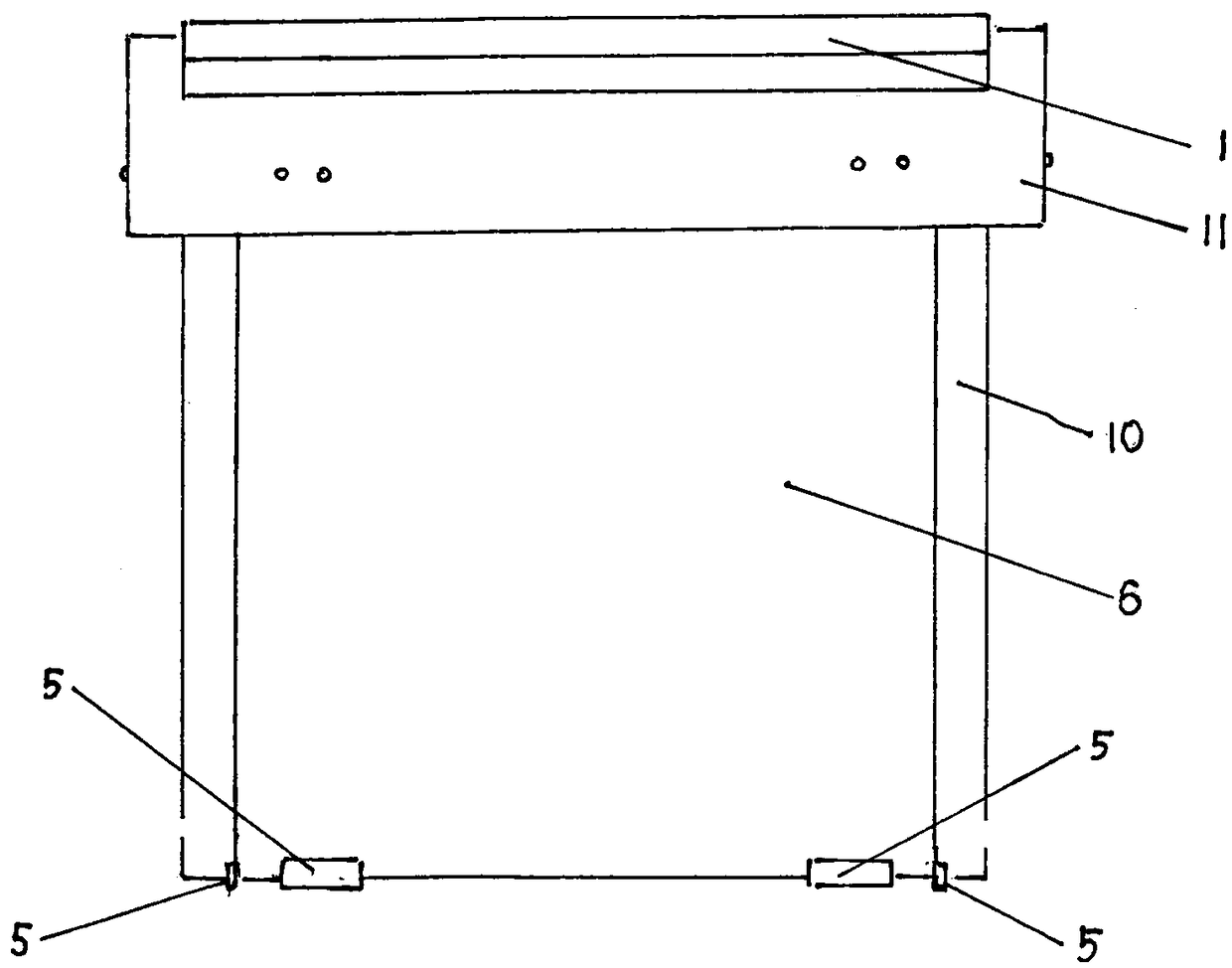 A type of exterior window without a sash and an outer frame