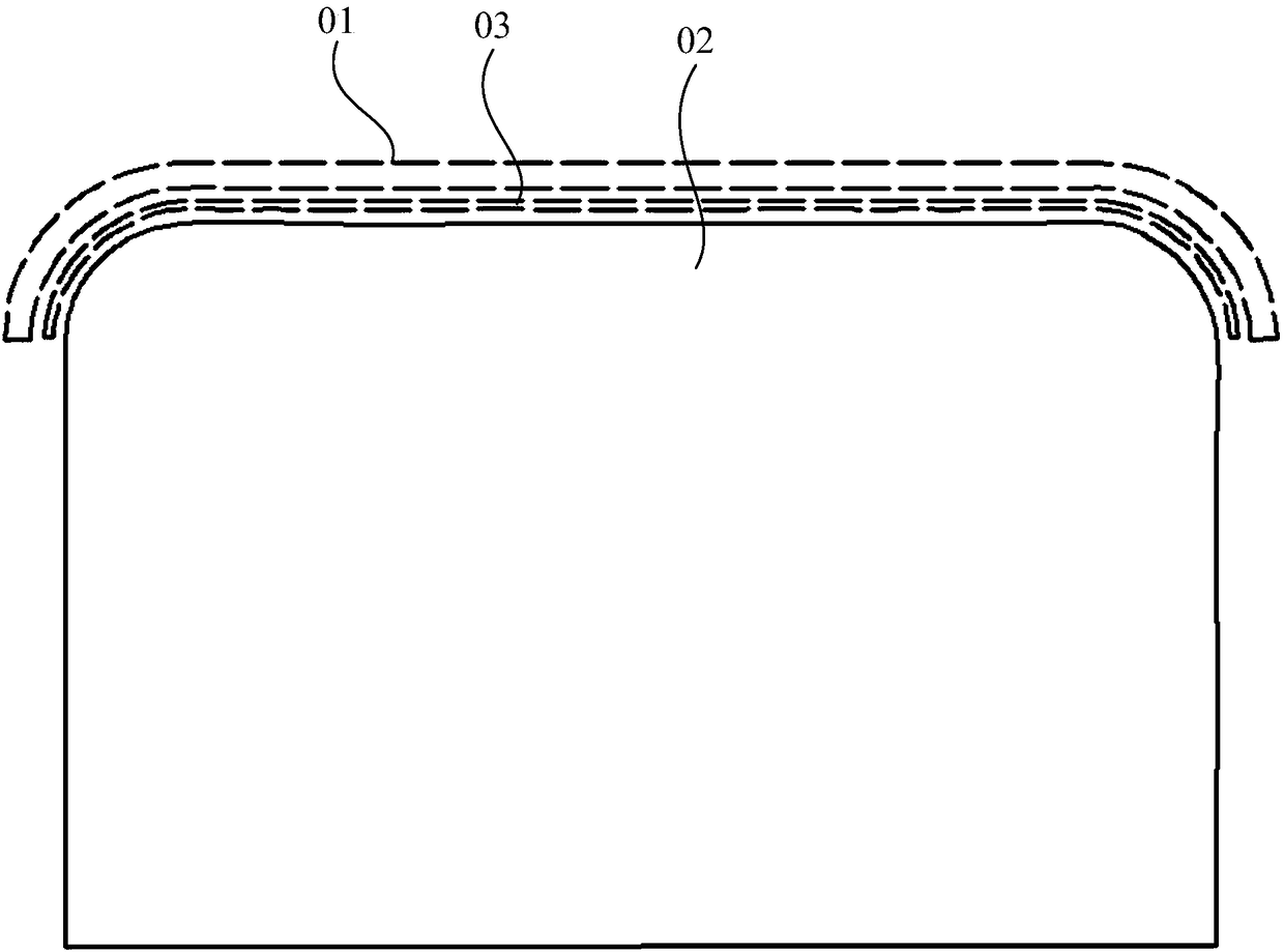 Laminating device and method for applying same