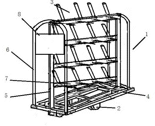 Drum-type yarn hanging vehicle