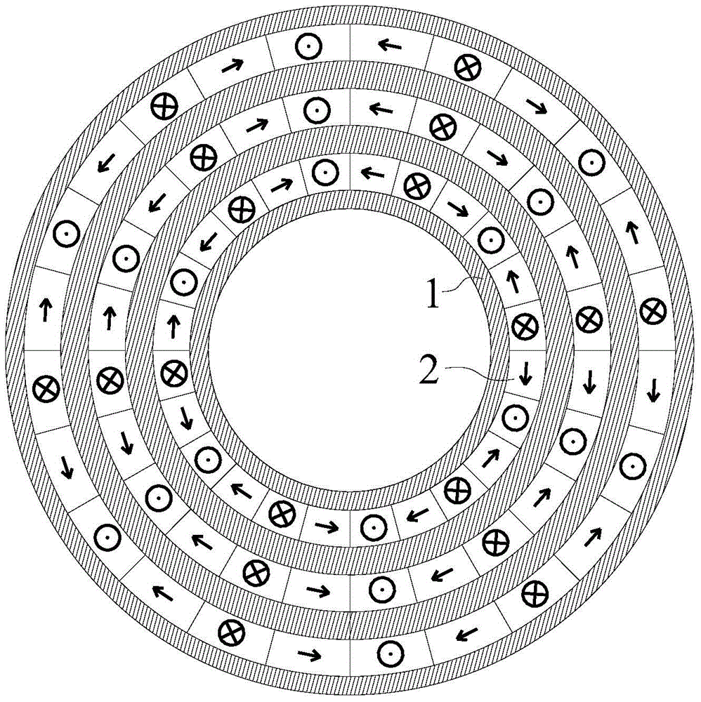 Halbach array disk-type motor