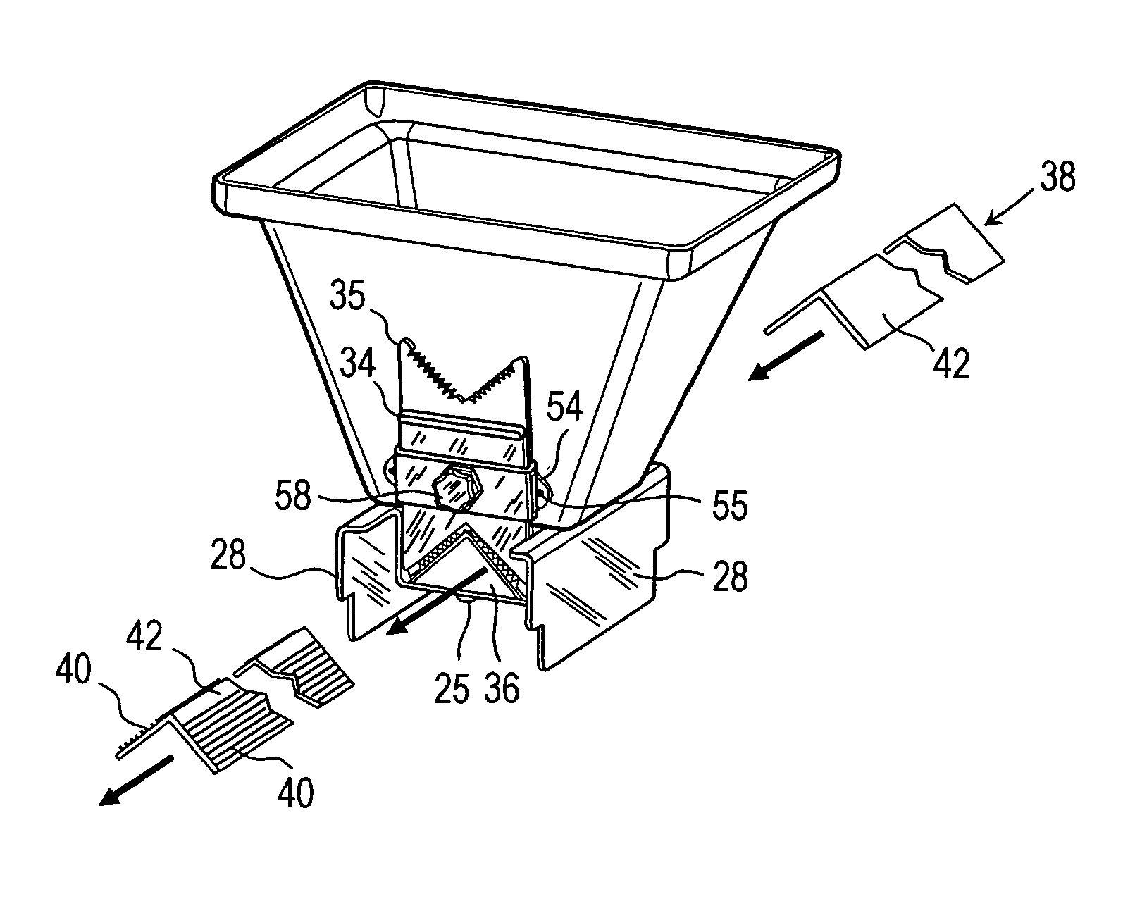 Hopper apparatus and method for application of joint compound to corner beads