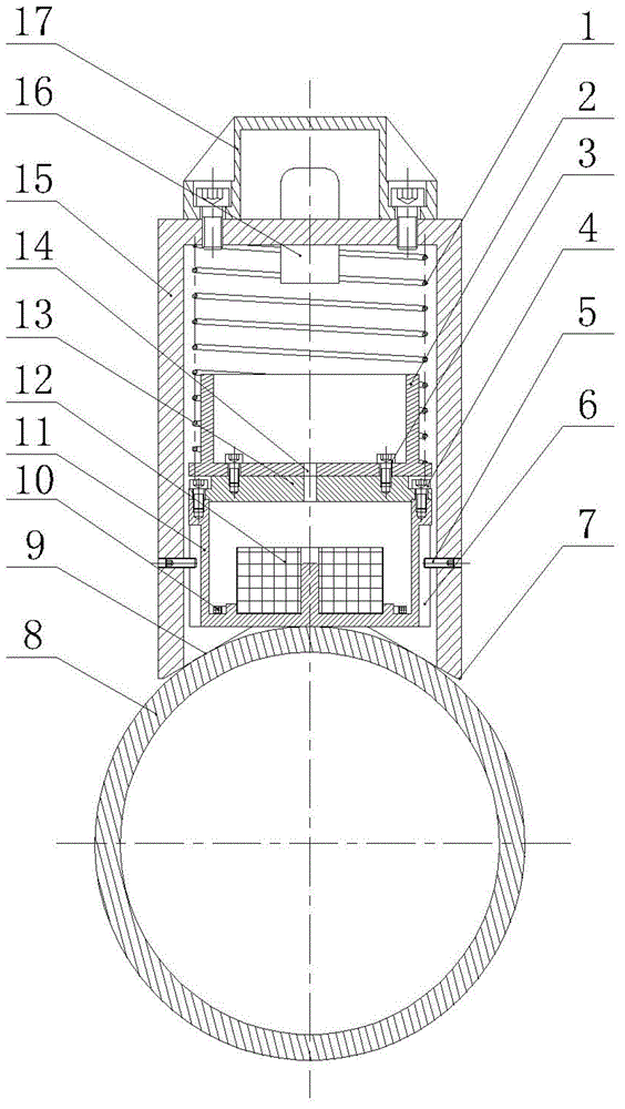 Pulse eddy current probe for pipeline