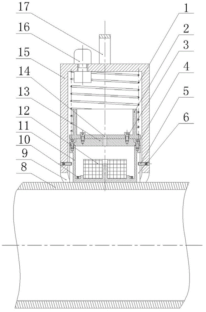 Pulse eddy current probe for pipeline