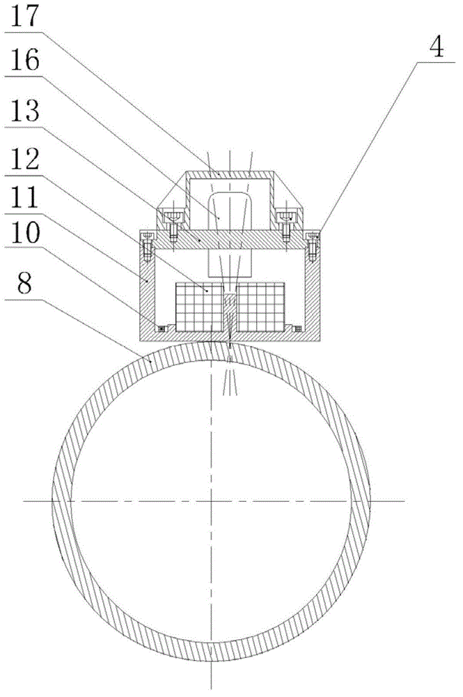 Pulse eddy current probe for pipeline