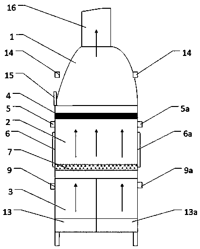 Wind distributing device controlled by wind pressure