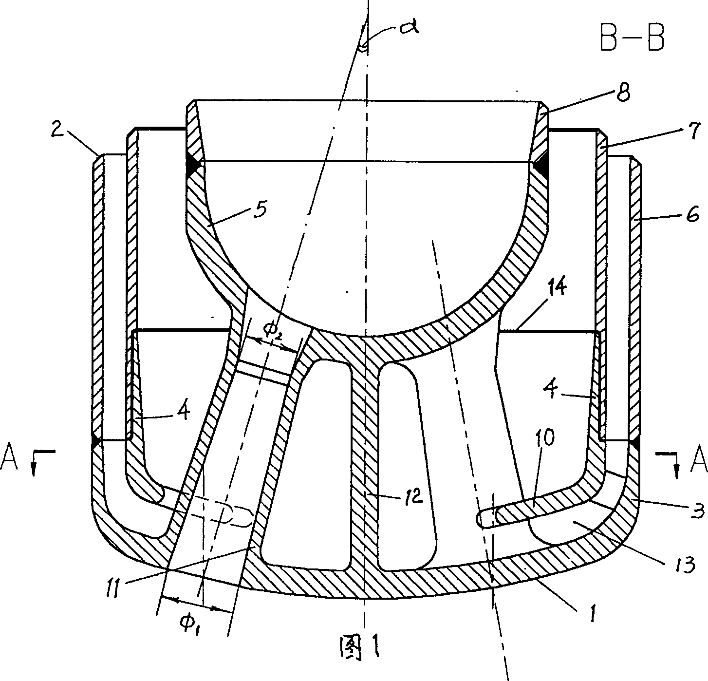 Spraygun for splashing slags to protect converter and its splashing method