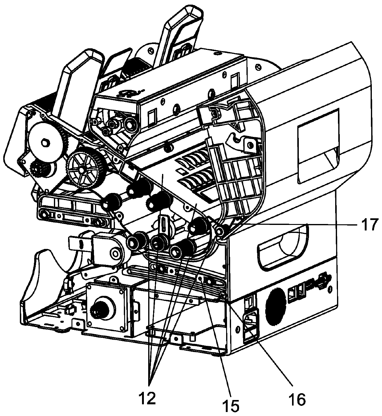 One-port half-clearing currency counting machine