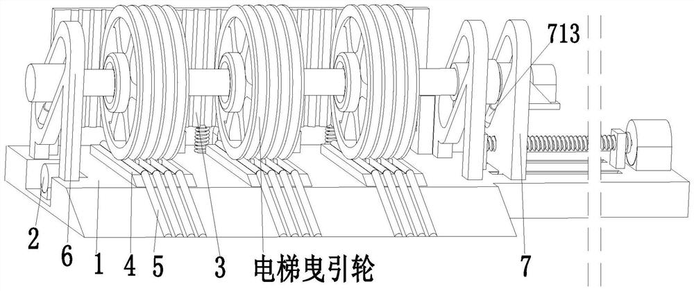 Elevator traction wheel manufacturing and processing device and manufacturing and processing method
