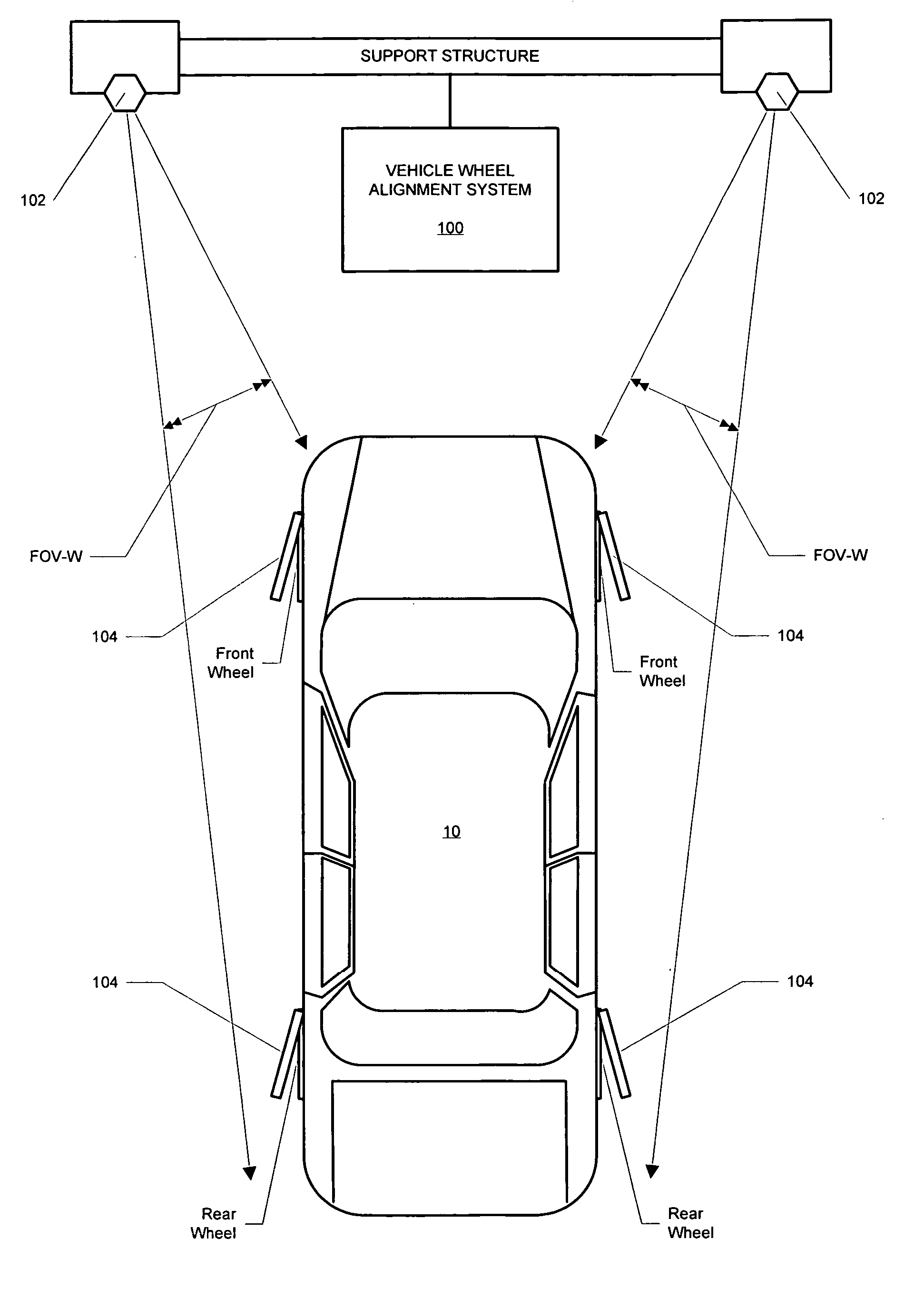 Vehicle service system with variable-lens imaging sensors