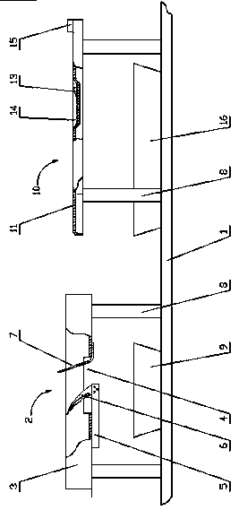 A device for separating duck gizzard and duck gland gastroesophagus