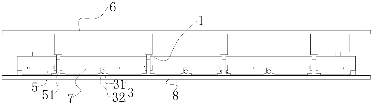 Horizontal movement mechanism and door foaming mold with horizontal movement mechanism