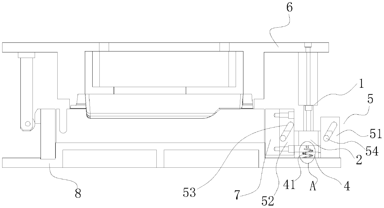 Horizontal movement mechanism and door foaming mold with horizontal movement mechanism