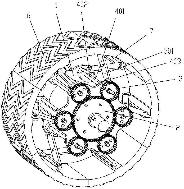 Variable diameter wheel and diameter-changing method thereof