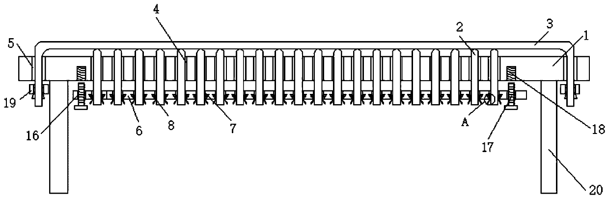 Leather punching device for luggage manufacturing