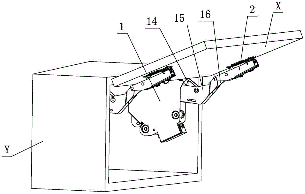 Auxiliary adjustment mechanism for the opening and closing strength of the upper-turn door of the furniture