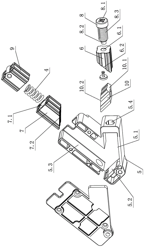 Auxiliary adjustment mechanism for the opening and closing strength of the upper-turn door of the furniture