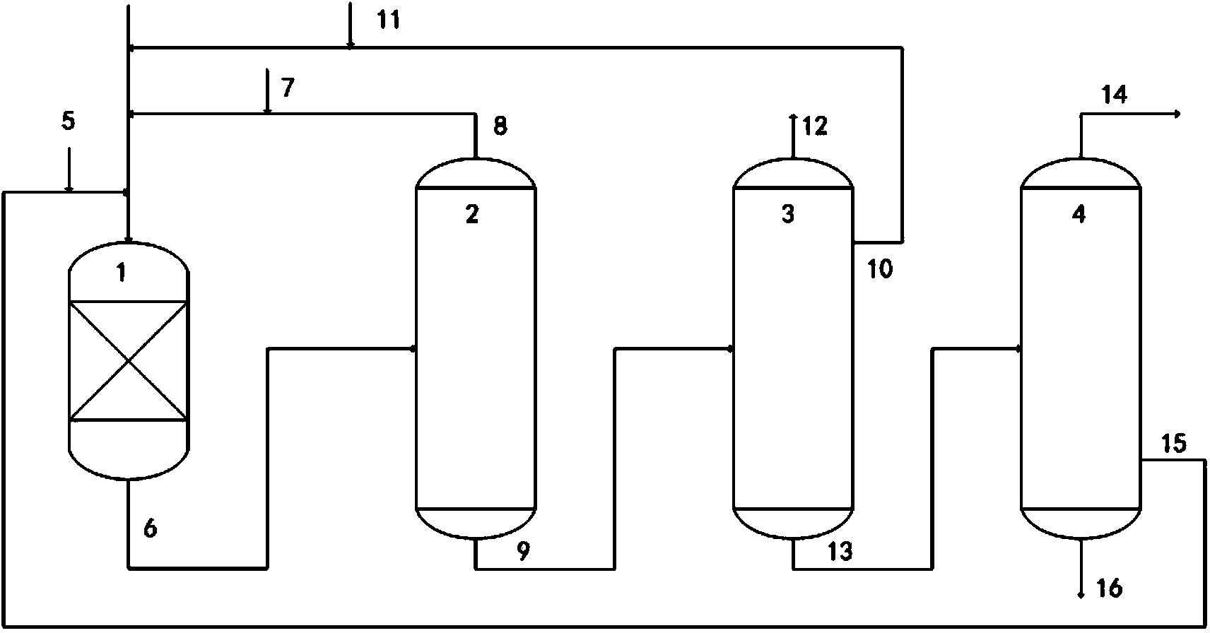 Process method for preparing (methyl) tert-butyl acrylate through continuous method