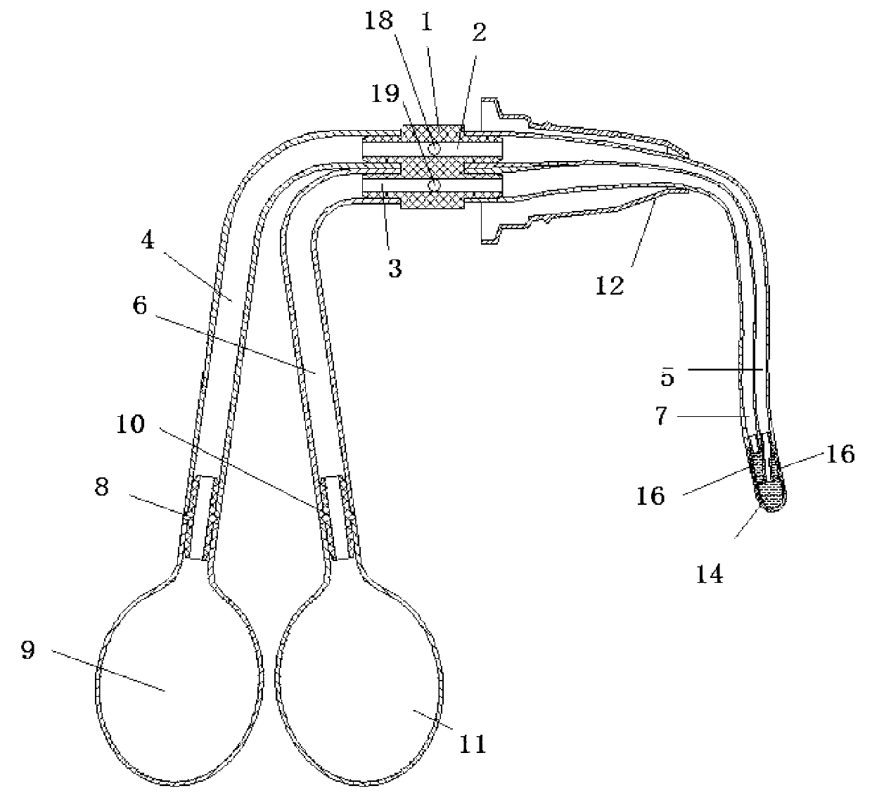 Plaster type oral esophagus medicine-applying treatment device and method