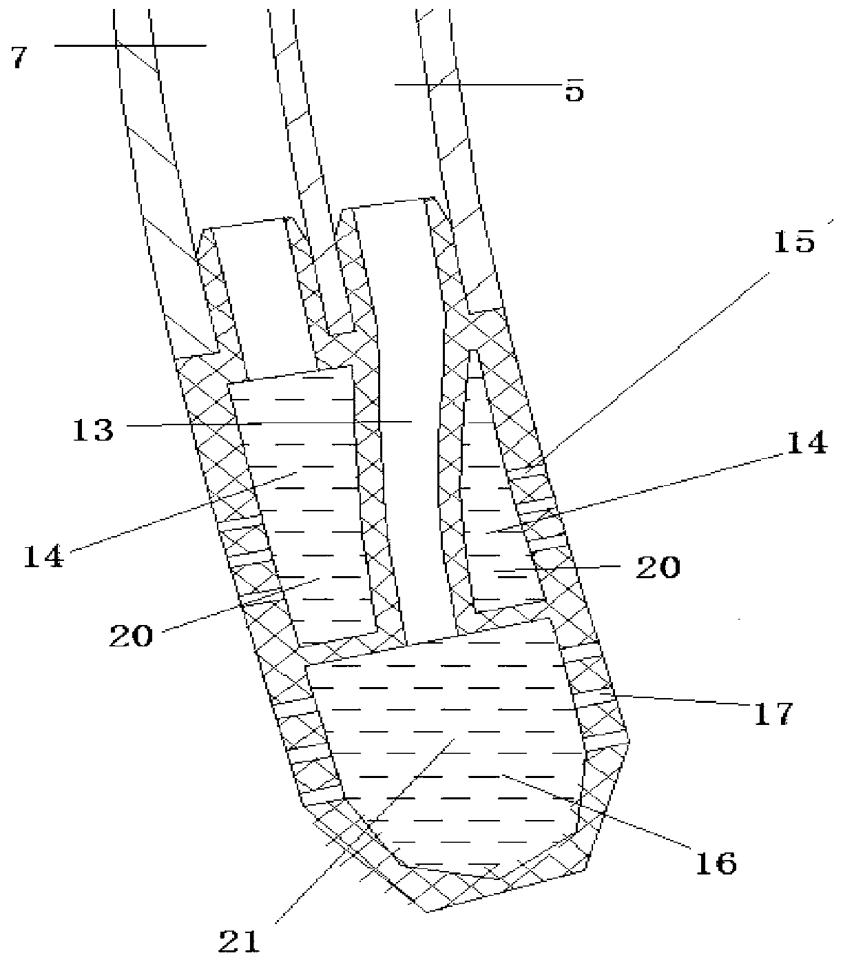 Plaster type oral esophagus medicine-applying treatment device and method