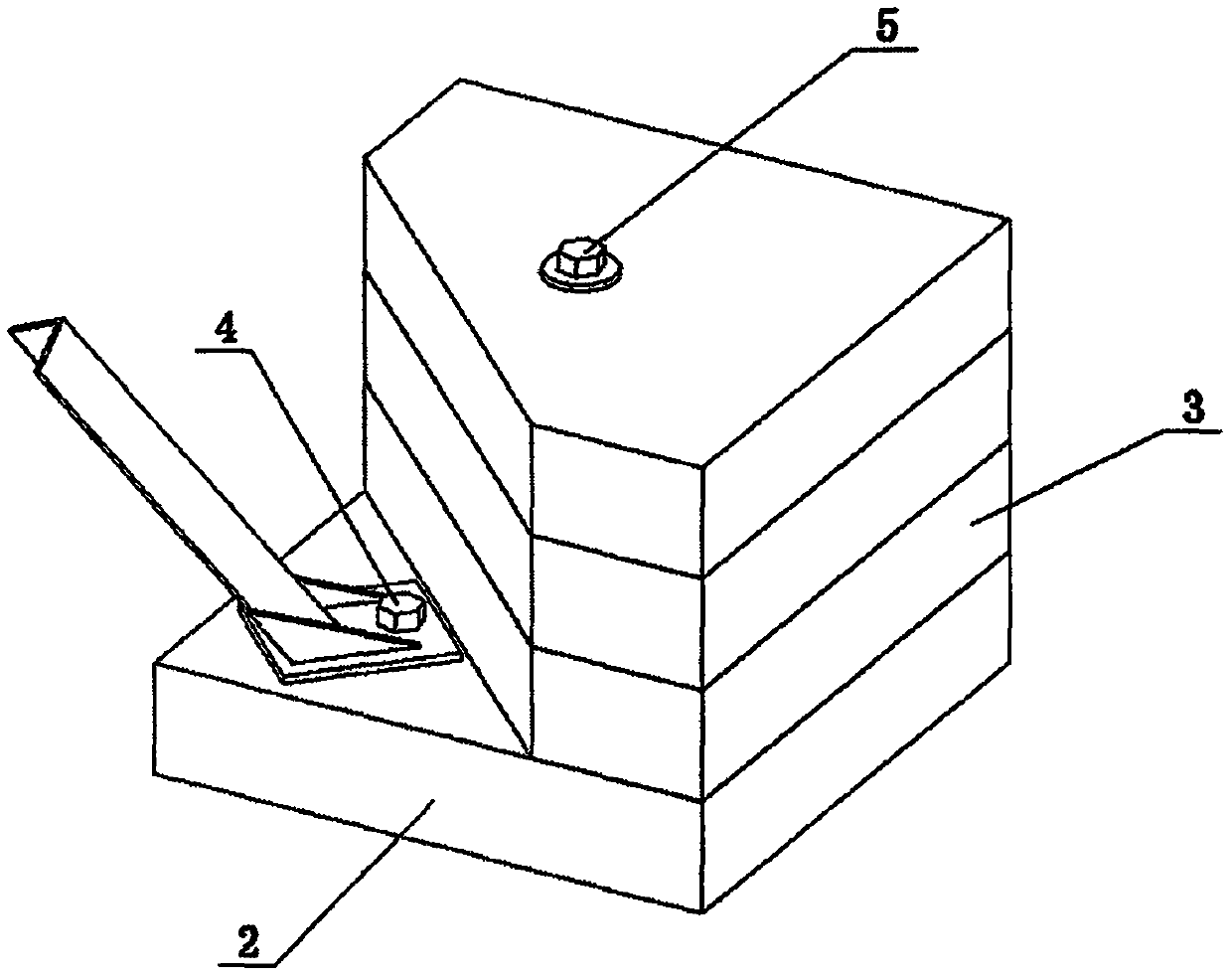 Cement concrete block for fixing the center frame of the sprinkler