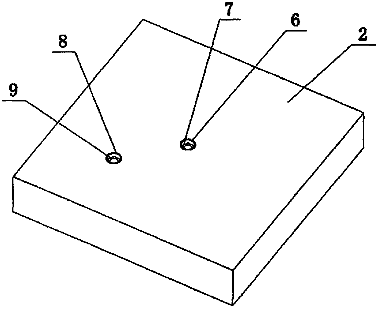 Cement concrete block for fixing the center frame of the sprinkler