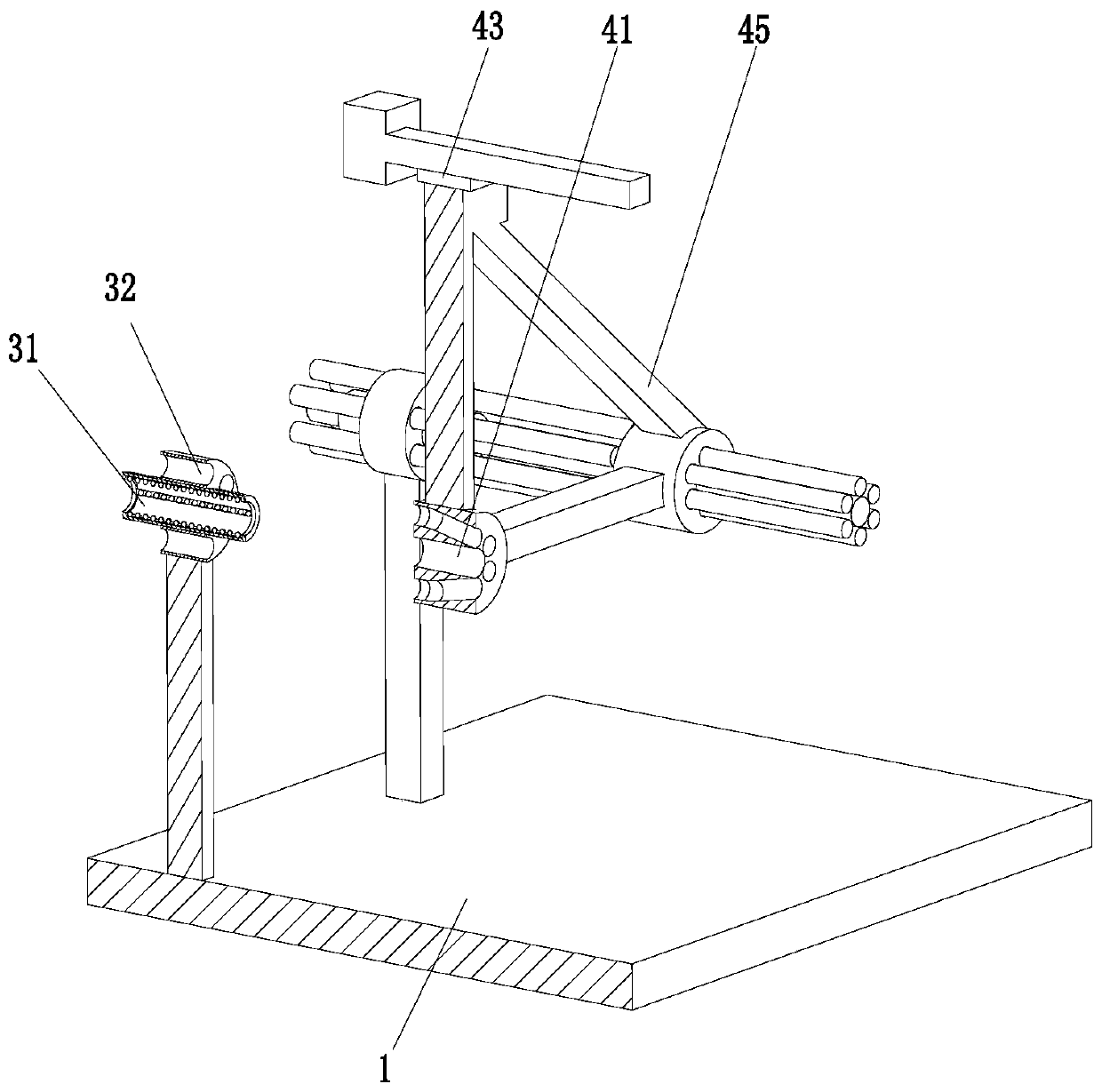 Manufacturing and processing machine and manufacturing method for laying steel-cored aluminum strand on overhead power line