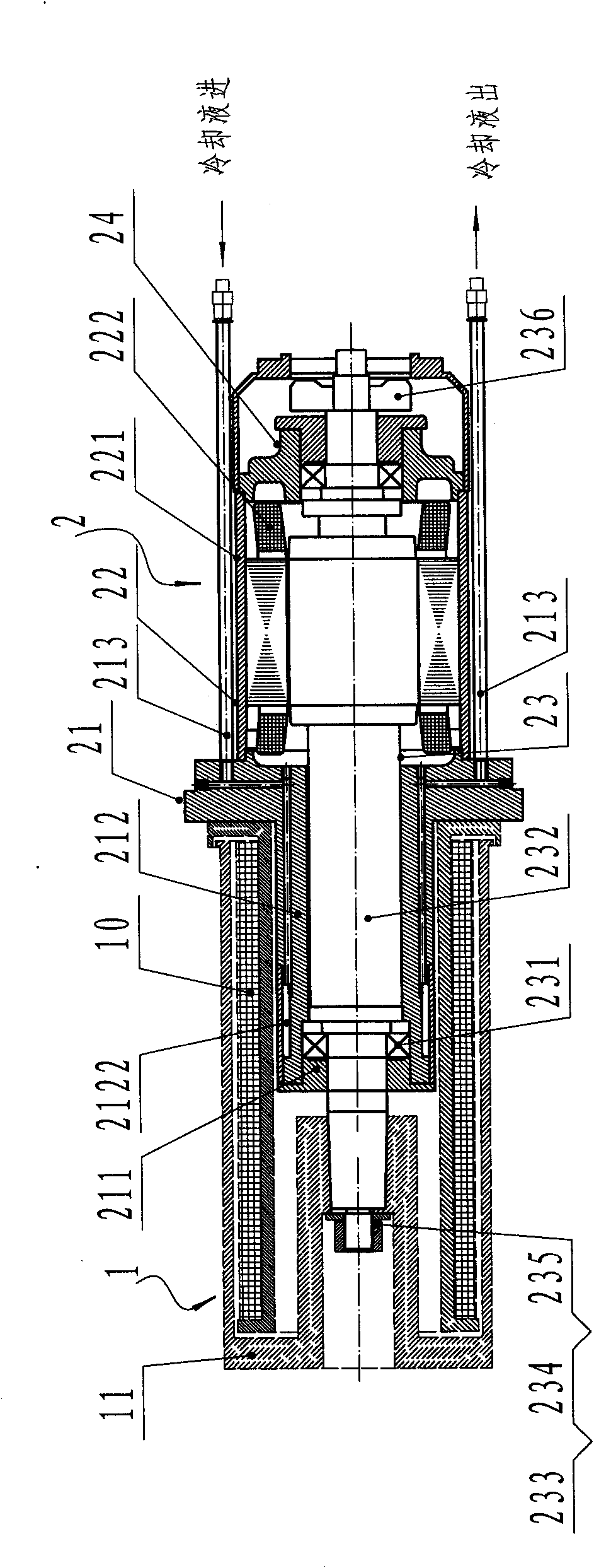 Permanently-magnetic synchronous heat-stretching roller motor