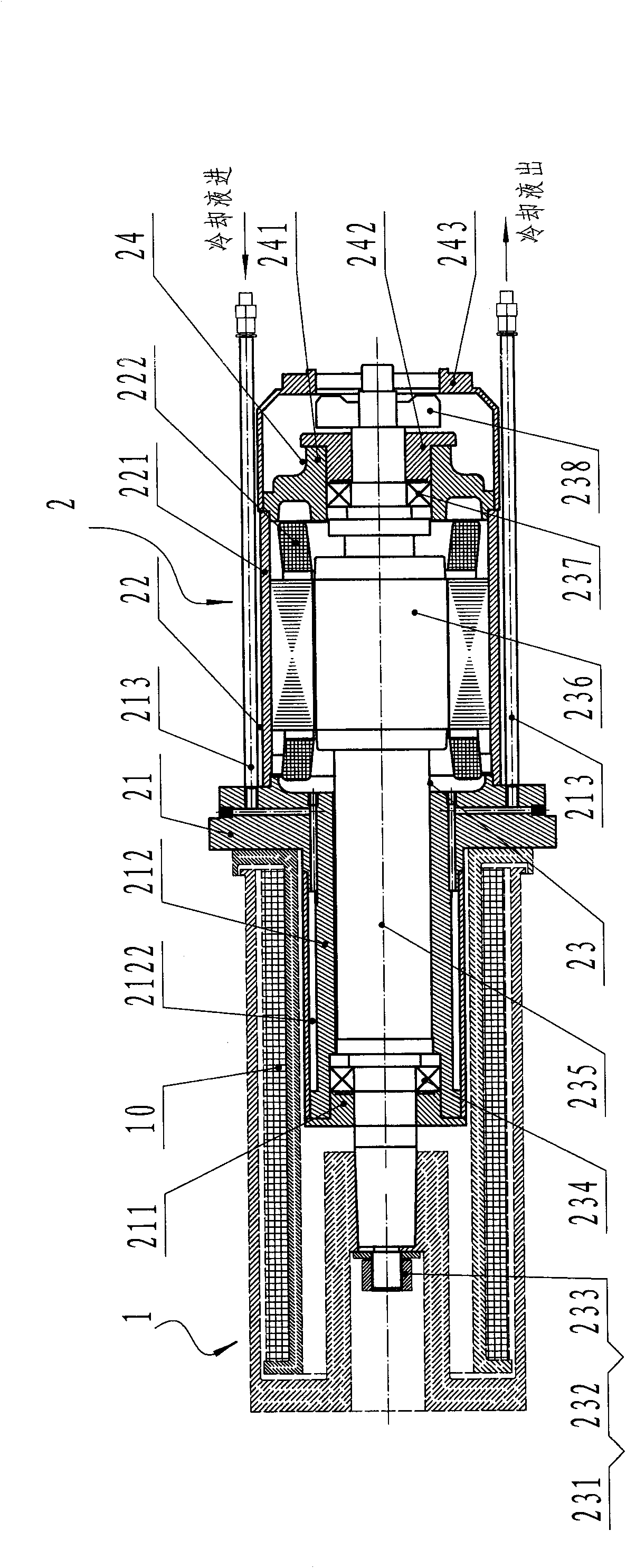 Permanently-magnetic synchronous heat-stretching roller motor