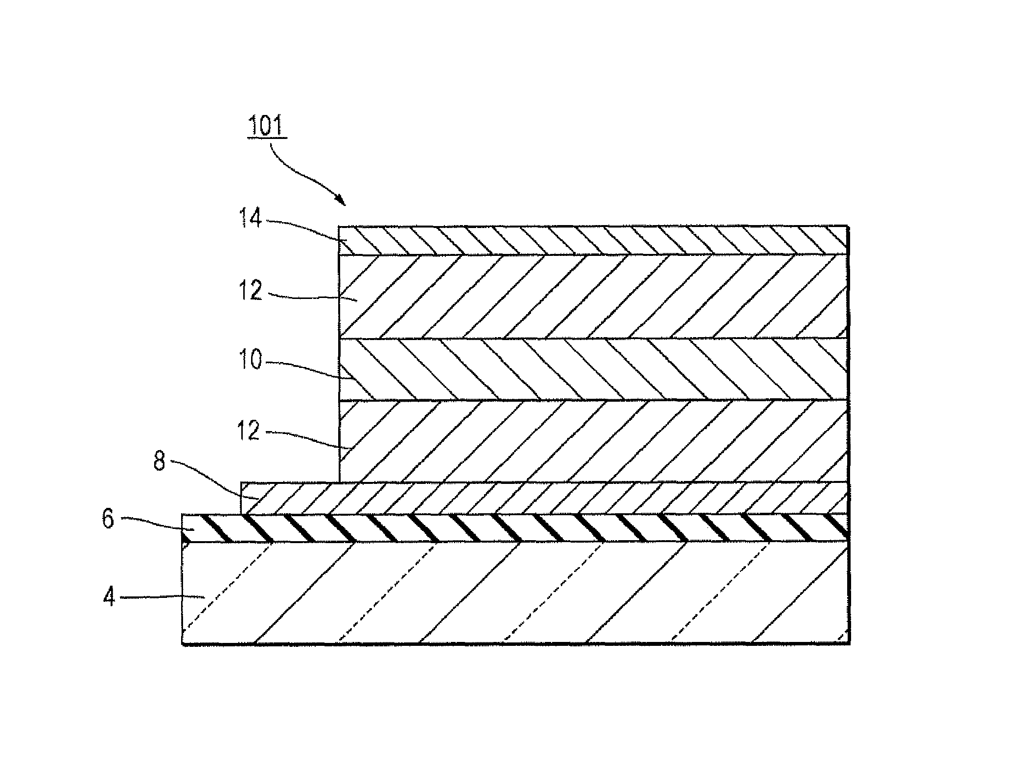 Piezoelectric element, piezoelectric actuator, piezoelectric sensor, hard disk drive, and inkjet printer device