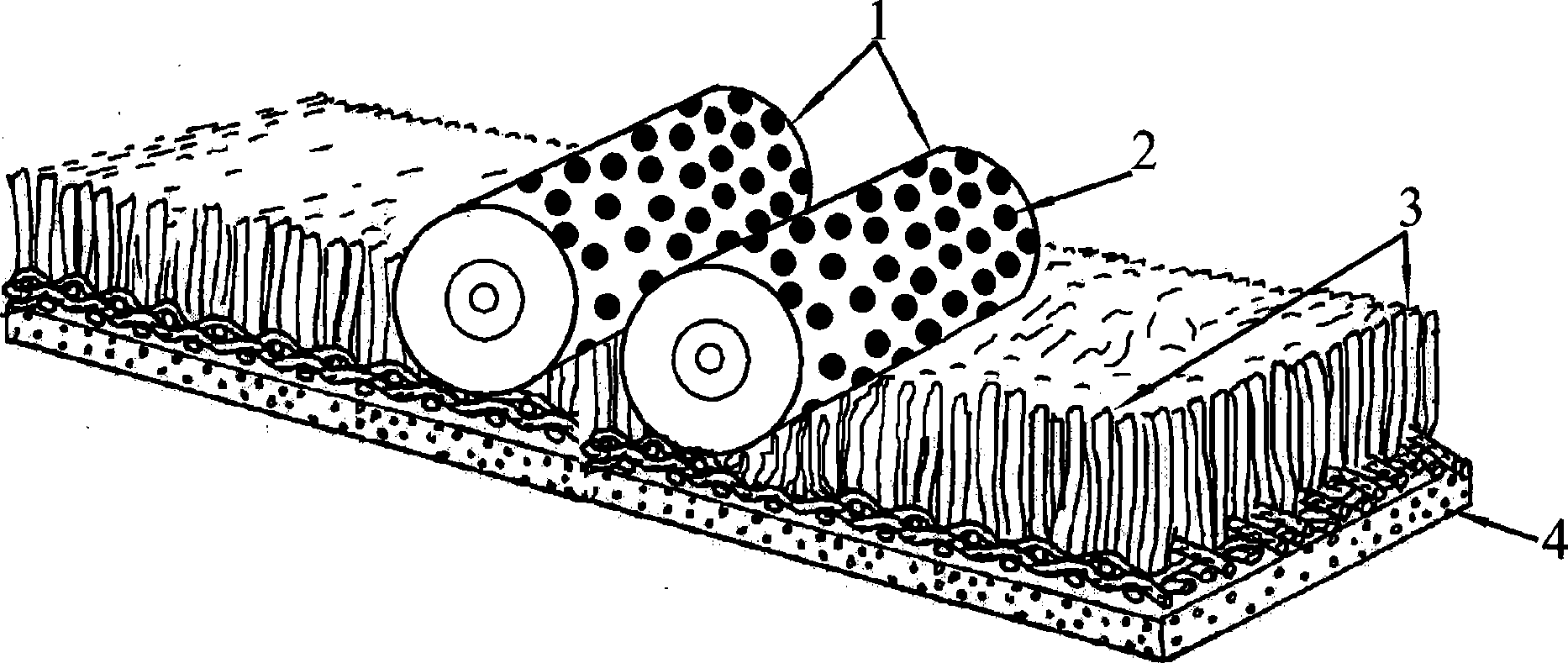 Enhanced artificial lawn fibre and preparation thereof